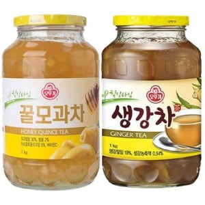 오뚜기 꿀모과차 1kg+오뚜기 생강차 1kg