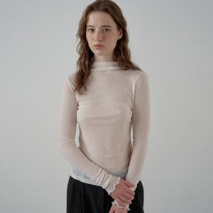 [포트오브콜] [7차]wool sheer turtleneck top_ivory