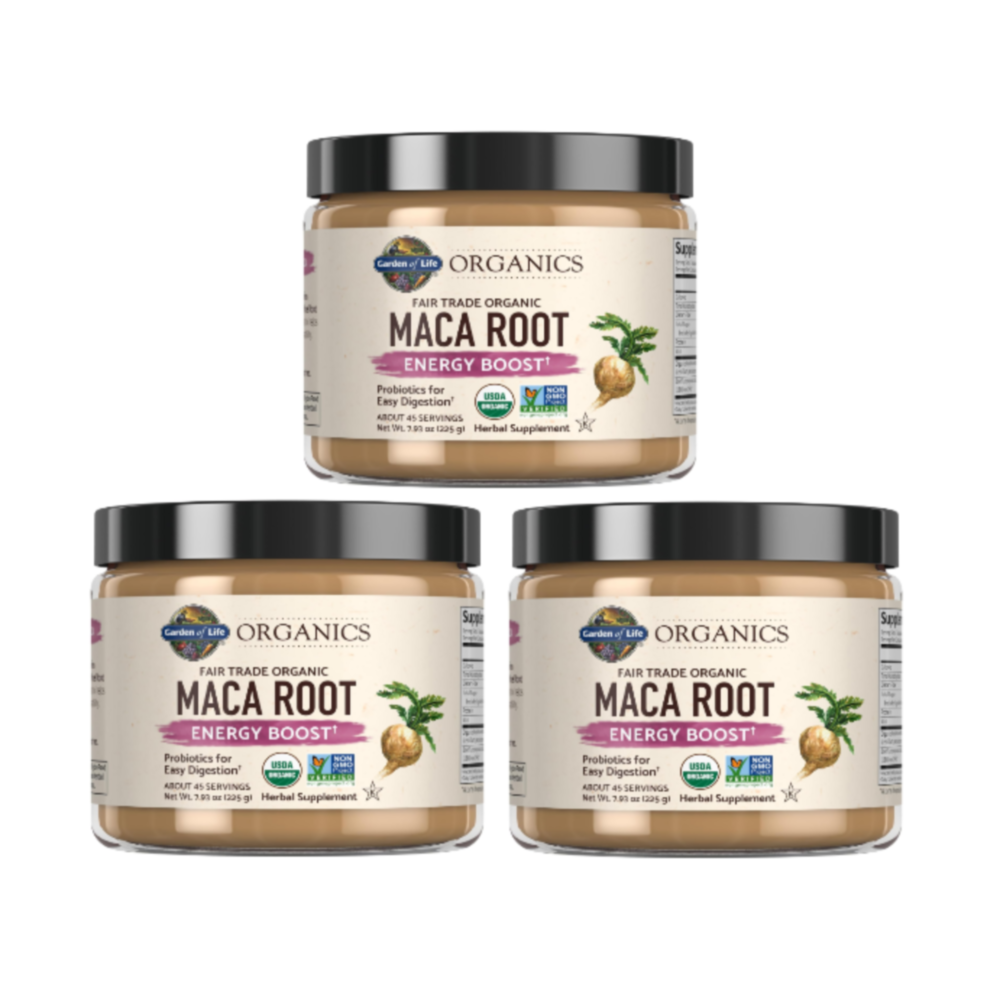 <b>가든오브라이프</b> 유기농 페루산 <b>마카</b> 루트 파우더 225g 3병 자연 성분