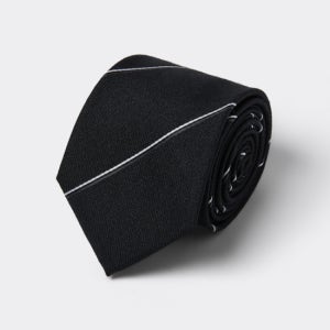 [커스텀멜로우][CUSTOMELLOW]Black Stripe Tie(CAAIX25514BKX)