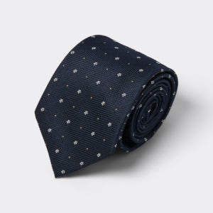 [커스텀멜로우][CUSTOMELLOW]Navy Flower Tie(CAAIX25517NYX)