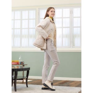 [베네통 골프]  여성 아웃포켓 본딩 기모바지 베이지