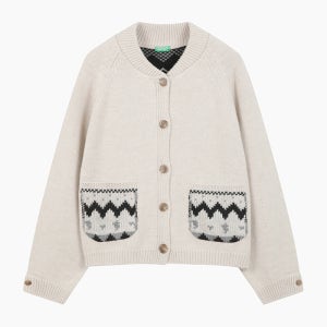 [베네통]2025 WINTER 노르딕 자카드 래글런 가디건 BAKC58561BG