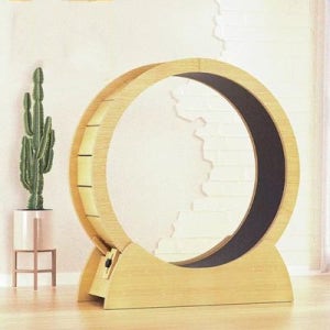 고양이 저소음 운동훈련 우드 캣휠D-3