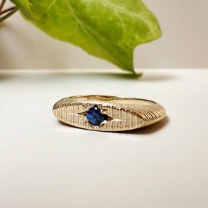[사파이어R078] 천연 블루사파이어 애끼반지 (14K/18K)