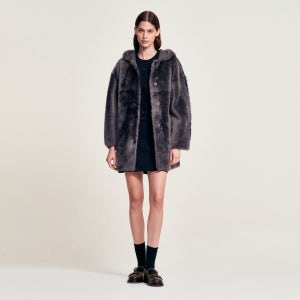 [산드로] 배색 라인 후드 퍼 자켓 SF25W5FRUF295 S25FW-04