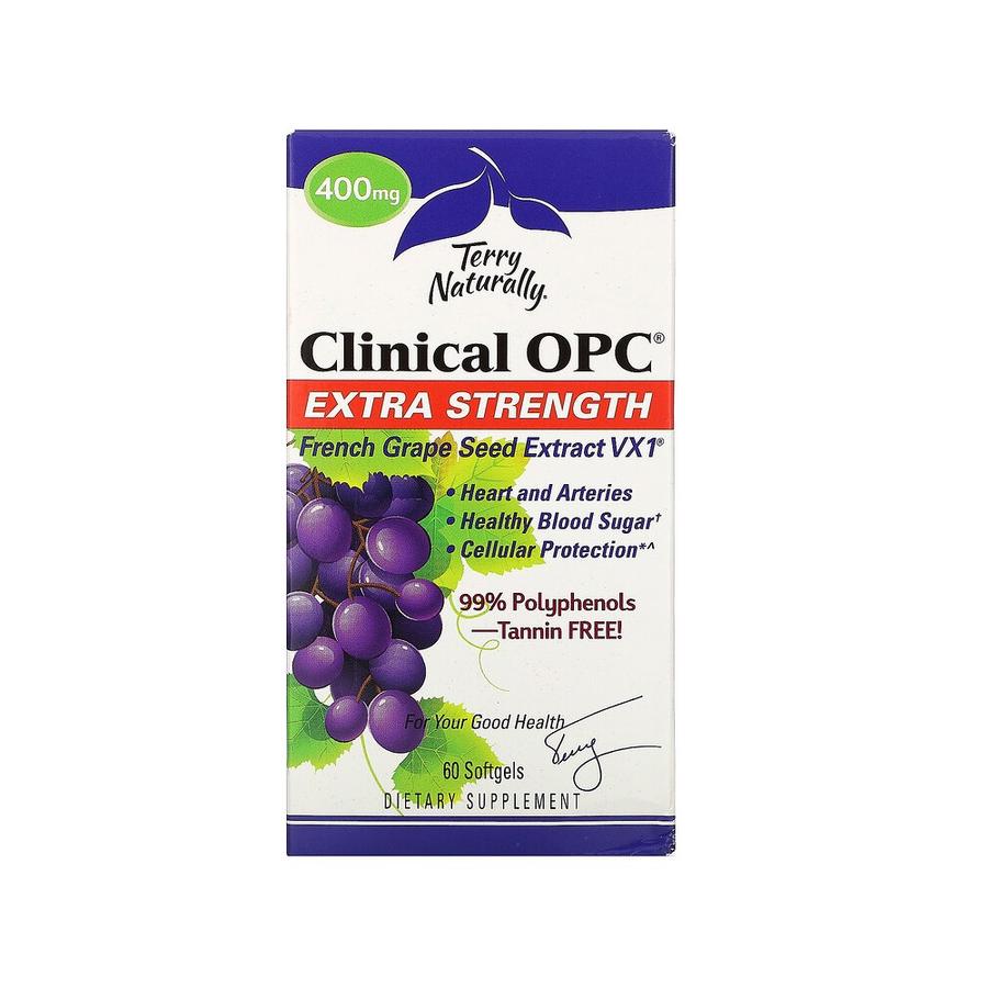 [아이허브] 유로팔마 <b>테리 내추럴리</b> 클리니컬 OPC 400mg 60캡슐, 엑스트라 파워 심장 동맥 <b>혈당</b> 면역