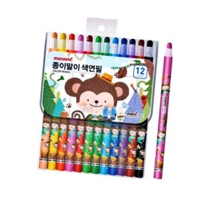 엠비아샵3 모나미 모니주 종이말이색연필 12색 남아용 144개입 유아색연필 색연필12색 미술도구 아동미술재료 샤
