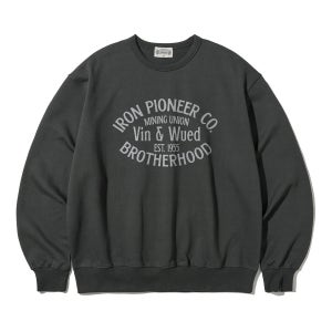 Iron Pioneer Co. Brotherhood 아이언 파이오니어 마이너 건메탈 빈티지 헤비웨이트 스웻셔츠