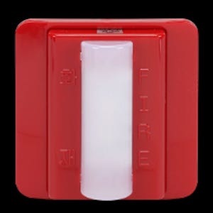 LED 화재 시각경보기 사각 적색 시각경치 리더스테크 자재