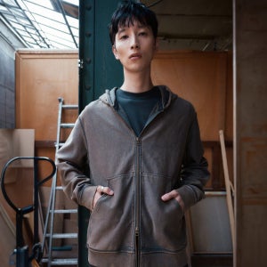 [시프트지] Washed Color Hoodie Zip Up  Brown