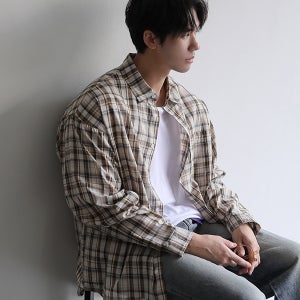 빈티지 마드라스 체크 셔츠