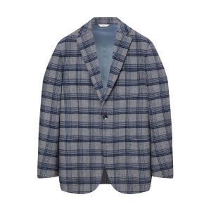 [마에스트로]  블루 체크 피아첸자 ALBERO 울캐시미어혼방 FW 긴팔자켓 MAJA2D290B2