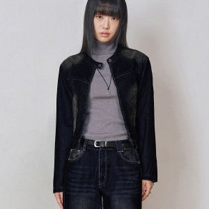 [데케트우먼] [벨벳데님]Velvet Denim Jacket DCWJK001DBLUE