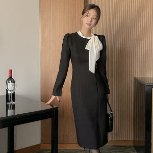 니드 타이 슬림라인 원피스