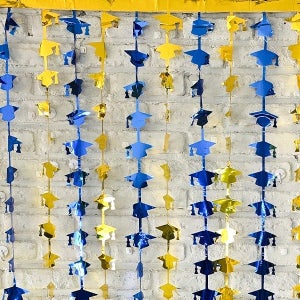 듀얼 컬러 학사모 파티커튼 / 졸업식 파티커튼 졸업 포토존 벽장식 데코 소품