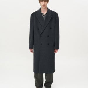 [인사일런스] 마펠 캐시미어 피크드 더블 코트 MELANGE GREY IM2E4CT02MG