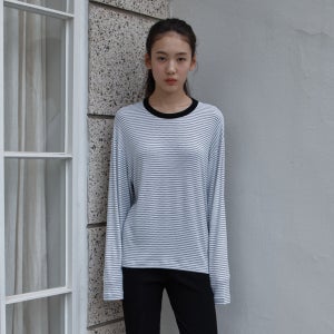 [38컴온커먼] Soft Loose Stripe T-Shirts (White)