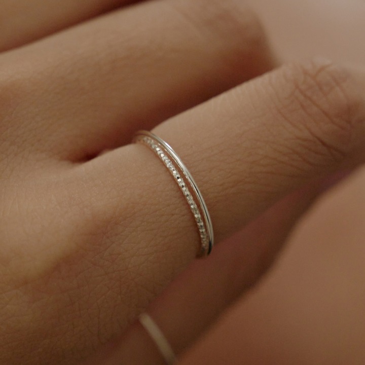 윙블링 탄생석 레이어드 반지