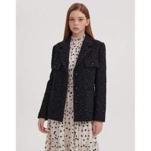 [질스튜어트뉴욕 우먼]  블랙 펄 울혼방 트위드 자켓 JSJA3D330BK