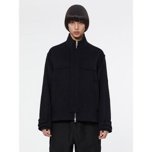 [일꼬르소]  블랙 울 하이넥 쉘파카 점퍼 IEJU3F104BK