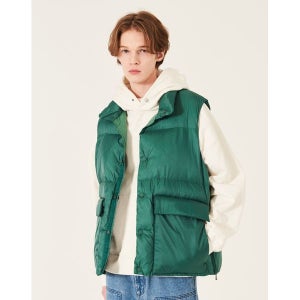 [헤지스]  HAZZYS HIS 남성 그린 로키밸리 덕다운 베스트 HZJU3F804E3