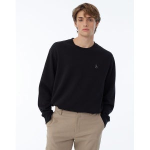 [헤지스]   HAZZYS 남성 블랙 단색 면혼방 긴팔 티셔츠 WHTS3D345BK