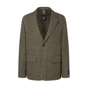 [헤지스]  HAZZYS 남성 브라운 체크 울 긴팔 자켓 WHJA3D408W2