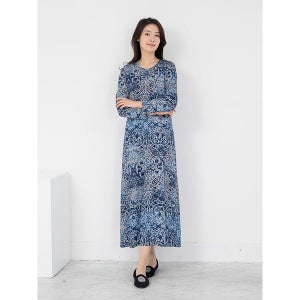 [모슬린] 엄마옷 고딕무늬 면 원피스 홈웨어  HO515741 마담 미시 중년여성 빅사이즈 할머니옷 50대 60대 70대