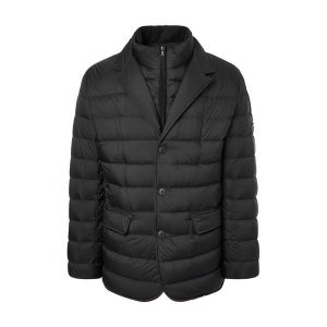 [헤지스]  HAZZYS 남성 블랙 프리미엄 경량 구스다운 패딩 자켓 HZJA3D474BK