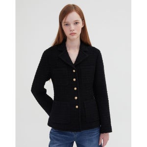 [질스튜어트뉴욕 우먼]  블랙 짜임 울혼방 트위드 자켓 JSJA3D200BK
