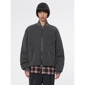 [일꼬르소]  다크그레이 트윌 소프트 글로시 MA-1 점퍼 IEJU3F301G3