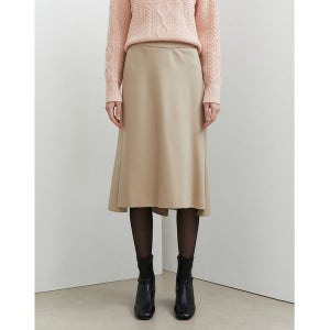 [닥스레이디스] 베이지 울혼방 밴딩 스커트 DLSK3D001I1