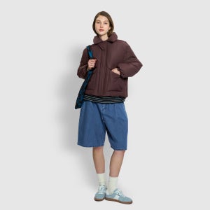 [자주] 여 루즈핏 포켓 푸퍼 - 브라운 (J105401016)