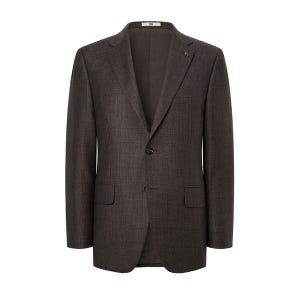 [닥스]  남성 브라운 체크 울혼방 FW 수트 자켓 DMSJ3D013W2