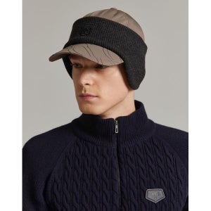 [닥스골프]  남성 세피아 로고퀼팅 패딩 캡 모자 DGHE3F701S2