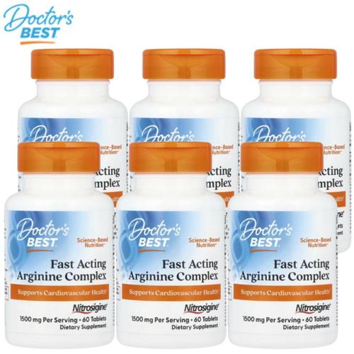 <b>아르기닌</b> 750mg 60정 6병 닥터스베스트 <b>니트로시진</b> 아르지닌 패스트액팅 <b>이노시톨</b>