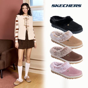 스케쳐스 25FW 최신상 여성용 밥스 코지칠 털 슬라이드 TV상품