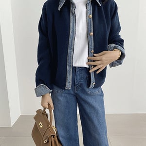 (20% SALE) 울 스판 데님 가디건(3C-울 6%)