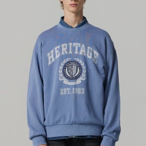 [Ben Sherman]피그먼트 워시드 헤리티지 스웨트 셔츠 블루 BODTS450MBL(K1724052601706100BL01)