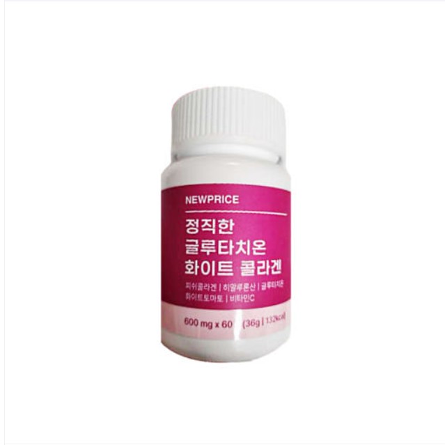 뉴프라이스 정직한 글루타치온 화이트 콜라겐 600mg x 60정, 1개