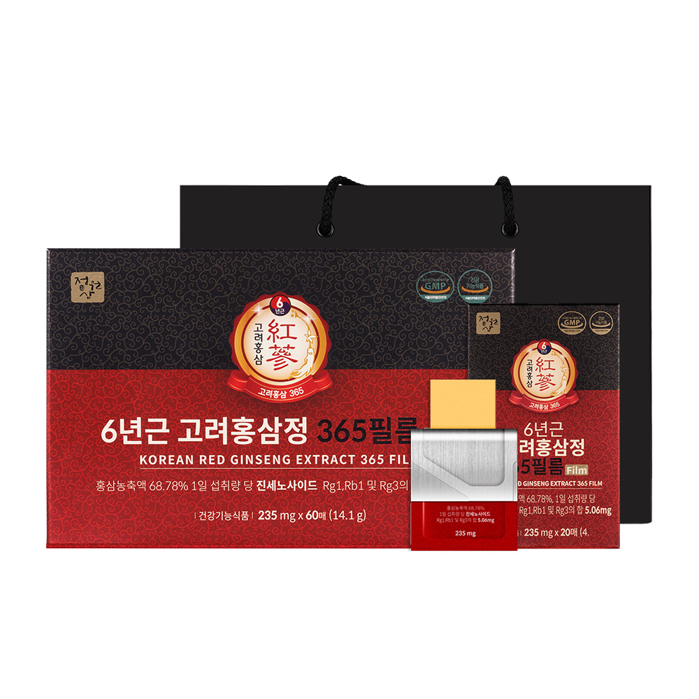 정원삼 6년근 고려홍삼정 365필름 235mg x 60매, 1개