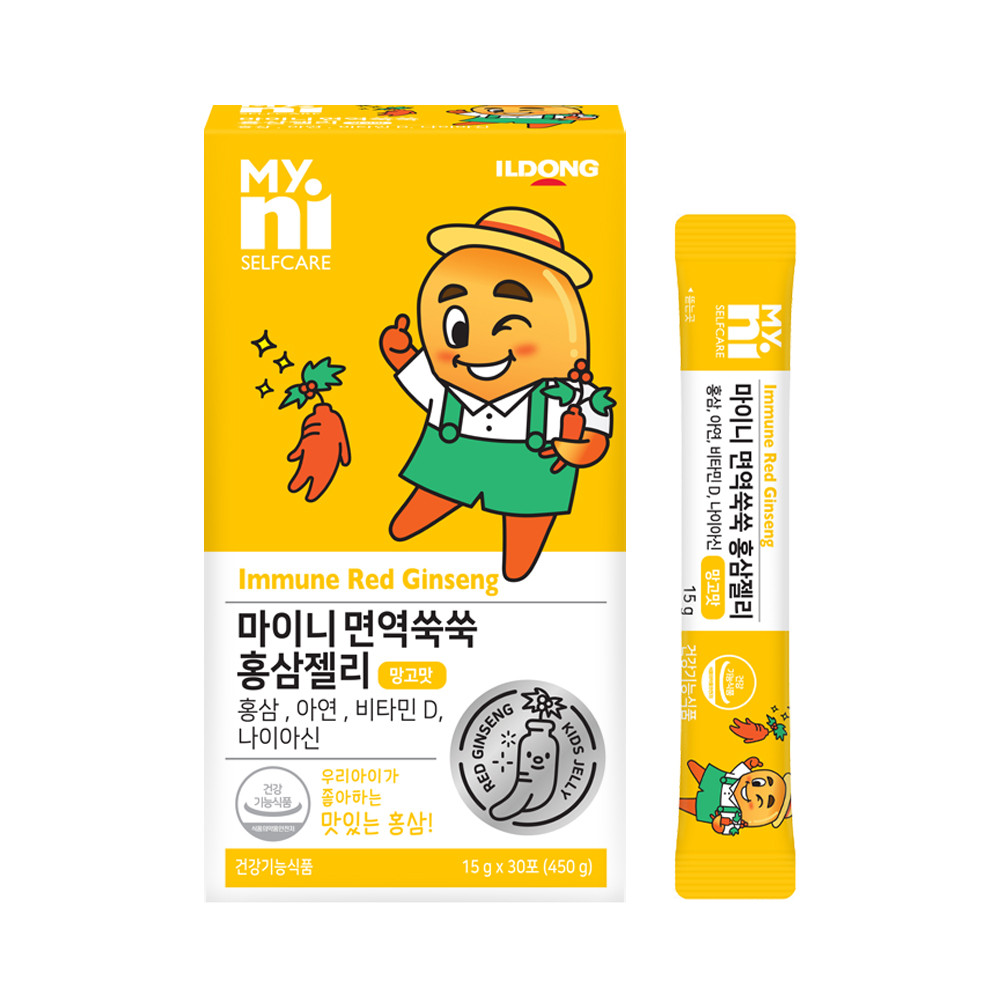 마이니 <b>면역</b>쑥쑥 <b>홍삼젤리</b> 망고맛 <b>15g</b> x 30포, 1개