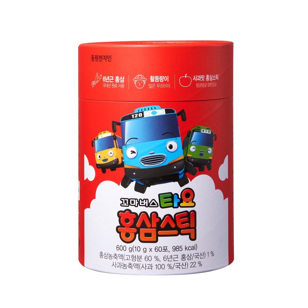 천지인 꼬마버스 타요 홍삼스틱 10g x 60포, 1개
