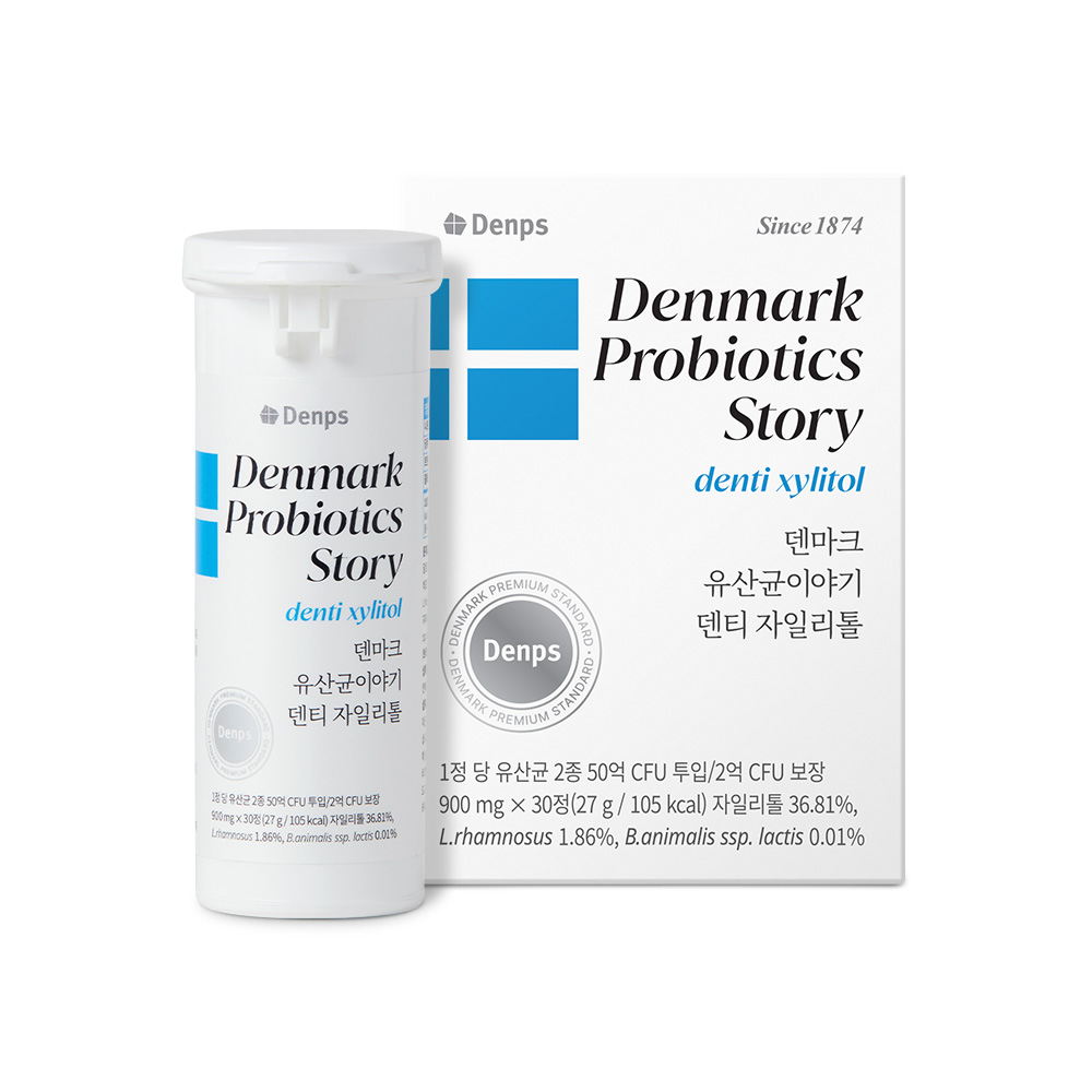 덴프스 덴마크 유산균이야기 덴티 자일리톨 900mg x 30정, 3개