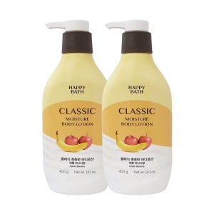 해피바스 정말 촉촉한 바디로션 400g x2