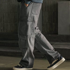 (L-6XL)호이트빌 세미와이드핏 카고밴딩팬츠 3931[4HER,안감후리스,파라슈트팬츠,빅사이즈]