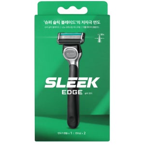 슬릭 엣지 면도기 핸들+2입날