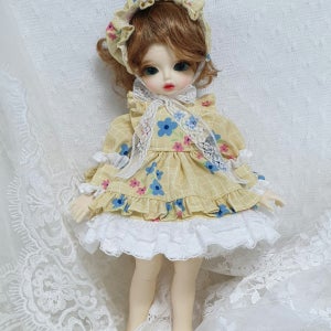 (할인)플로리엔드레스 26cm USD 구체관절 인형의상 보닛, 레트로픽