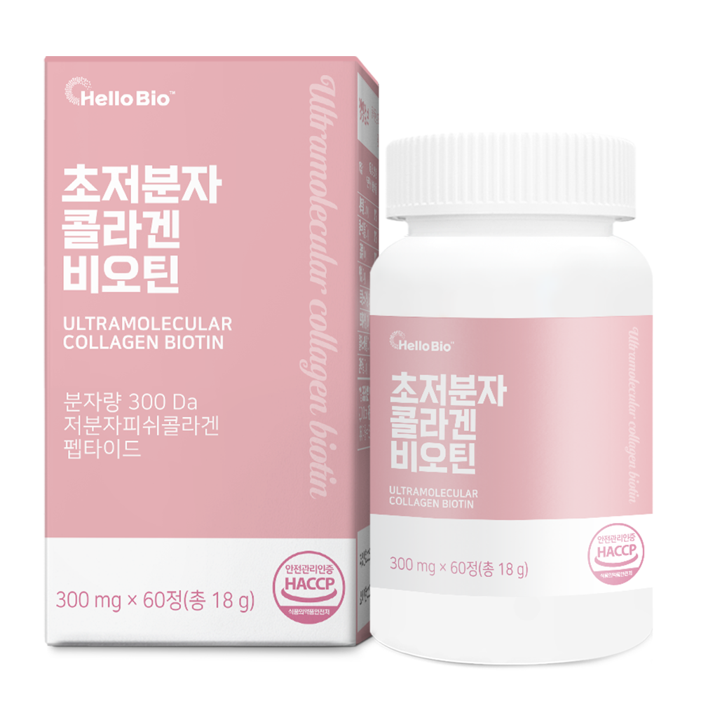 헬로바이오 초저분자 콜라겐 비오틴 300mg x 60정, 1개